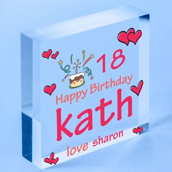 Cadeau d'anniversaire pour femme, 16e, 18e, 21e, 30e, 50e anniversaire, décoration en forme de cœur en bois