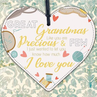 Regali per i grandi nonni, ornamento natalizio per la nonna, placca a cuore, regalo di compleanno