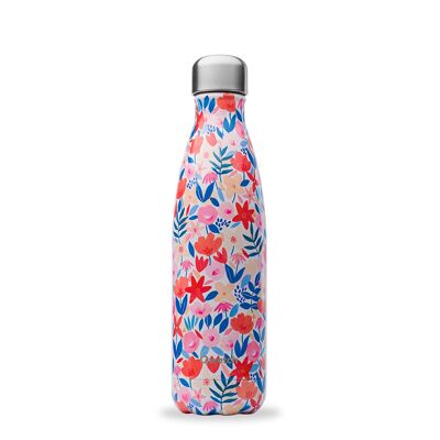 Bouteille thermos 500ml, flore rouge