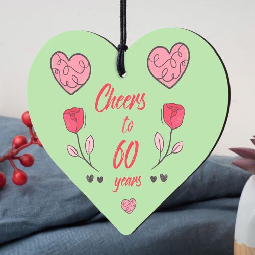 Cheers To 60 Years 60th Birthday Gift For Women 60th Birthday Card Alcohol Gift