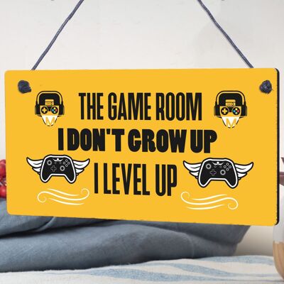 Game Room Gamer Gaming Bedroom Door Sign Novelty Christmas Gift Brother Son Dad