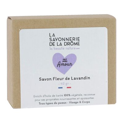 Shea soap Lavender scent Heart shape 42 gr