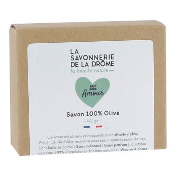 Savon 100% Olive forme Coeur 42 gr 1