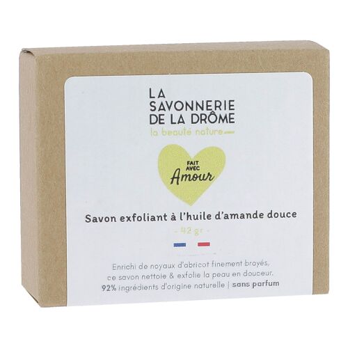 Savon Exfoliant & Huile d'Amande Douce forme Coeur 42 gr