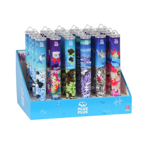 Display 24 Tubes 100 Pcs - Aquatique - Jeu de construction PLUS PLUS