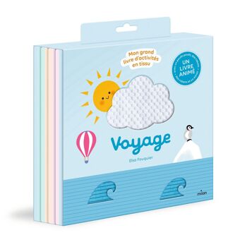 Livre tissu - Voyage - Mon grand livre d'activités en tissu 1