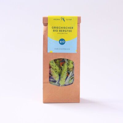 Greek organic mountain tea cut 25 g in kraft paper bag