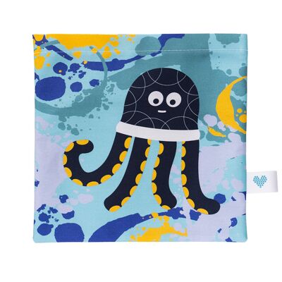 Borsa per l'acqua calda asciutta Octave the octopus in cotone biologico - semi di lino