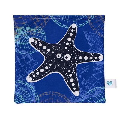Bolsa de agua caliente seca Briac, la estrella de mar, de algodón orgánico y semillas de lino.