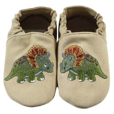 RecyStep Dino crawling shoes beige