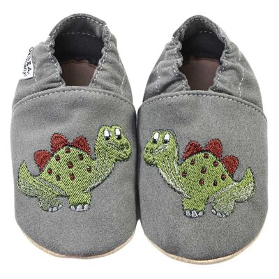 Crawling shoes RecyStep Dino gray