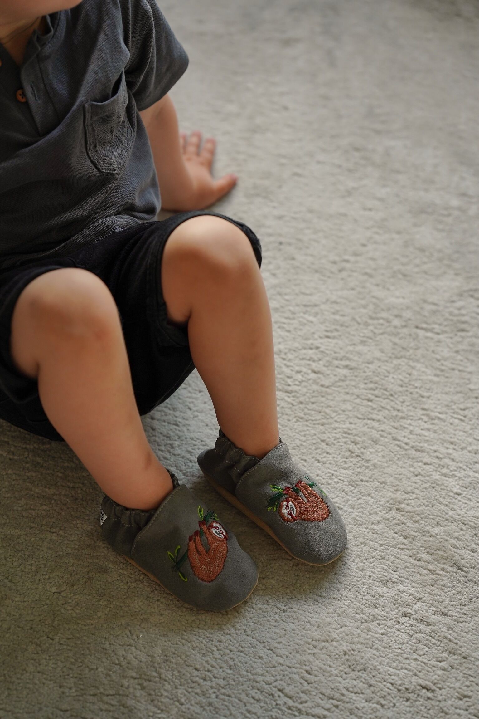 Kinderschuhe RecyStep Faultier grau