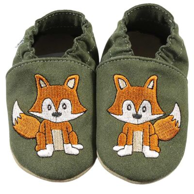 RecyStep fox green crawling shoes