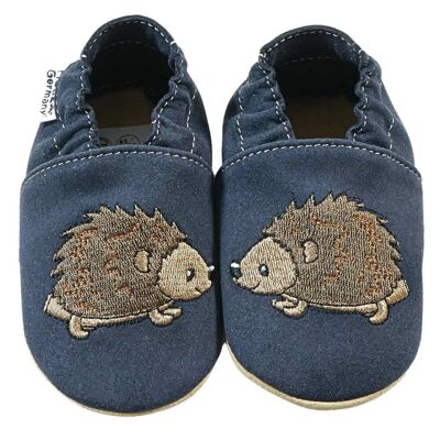Crawling shoes RecyStep hedgehog dark blue