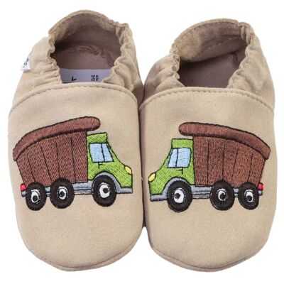 Krabbelschuhe RecyStep LKW beige