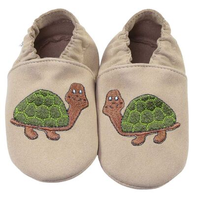 Krabbelschuhe RecyStep Schildkröte beige