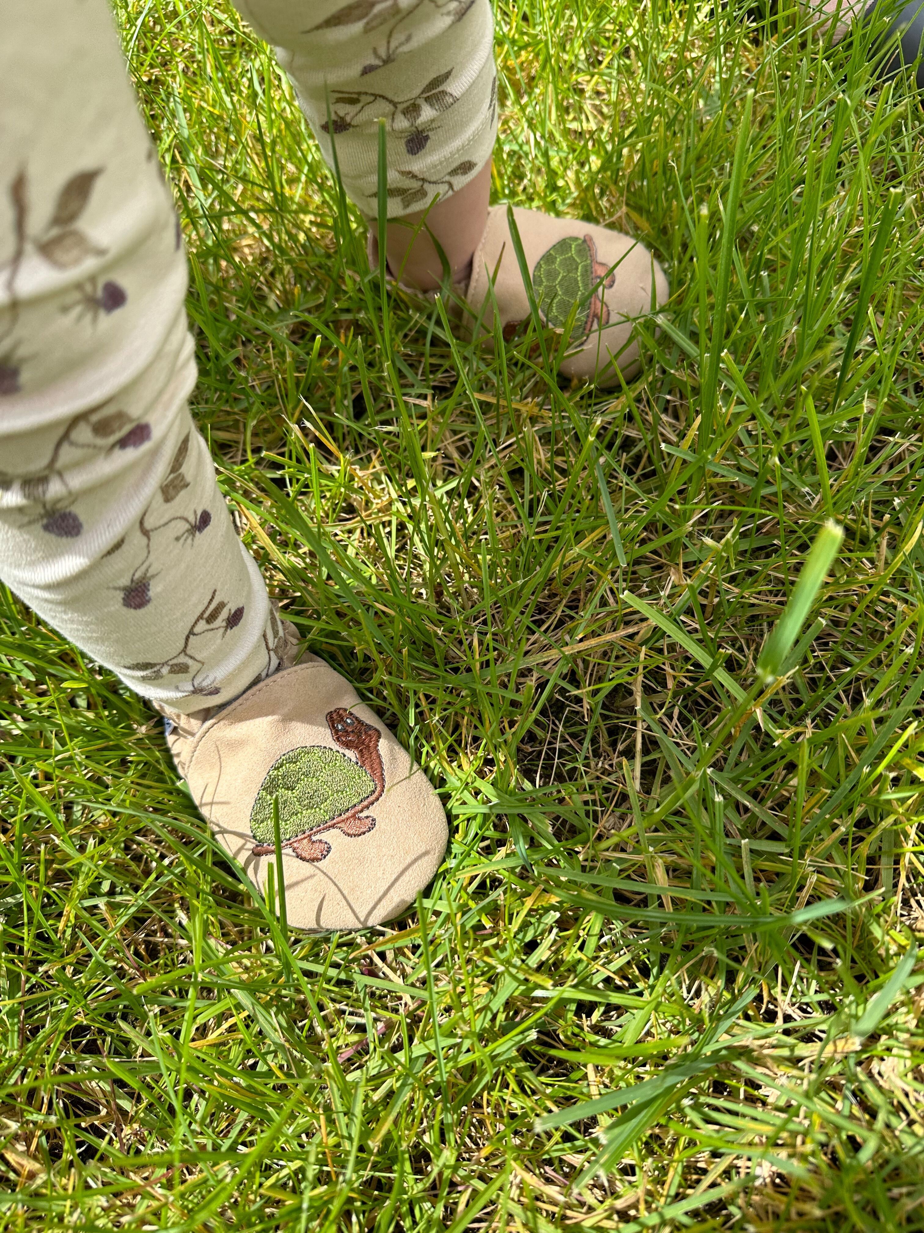 Kinderschuhe RecyStep Schildkröte beige