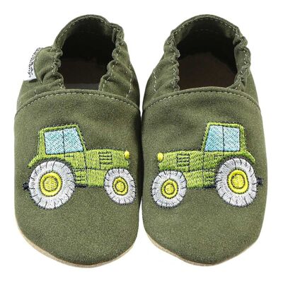 RecyStep tractor green crawling shoes