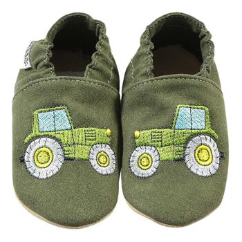 Chaussures rampantes vertes pour tracteur RecyStep