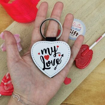 Porte clé coeur "My Love" de la collection "My love" - Cadeau pour la Saint Valentin : 2