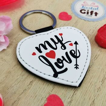 Porte clé coeur "My Love" de la collection "My love" - Cadeau pour la Saint Valentin : 3