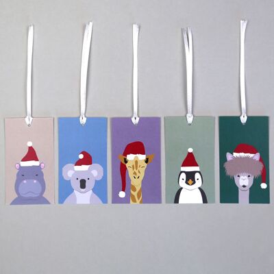 5x gift tags Christmas Gitte X-Mas