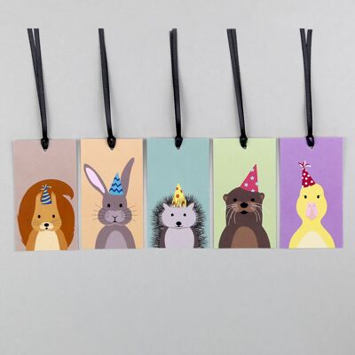 5x gift tags party animals Gitte Party