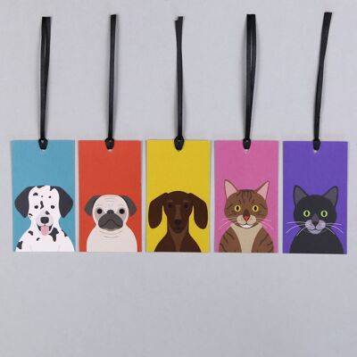 5x gift tags cats dogs Gitte Cats & Dogs