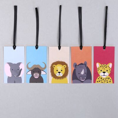 5x gift tags animals Gitte Big5