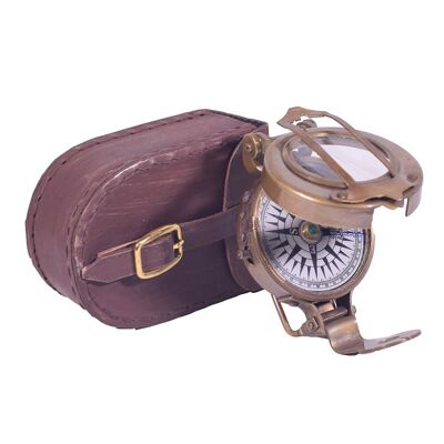 Military Compass With Leather Case