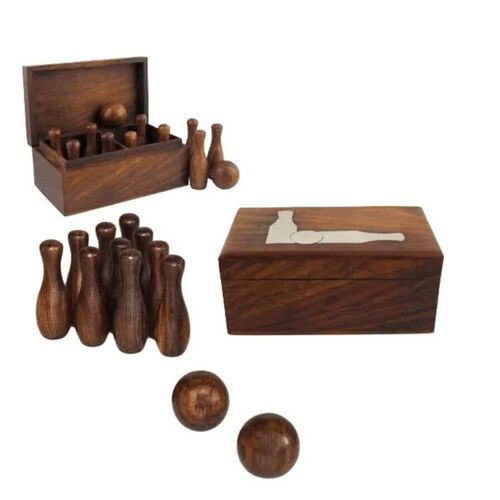 Mini Bowling Game Set with 10pcs Pins and 2 Balls