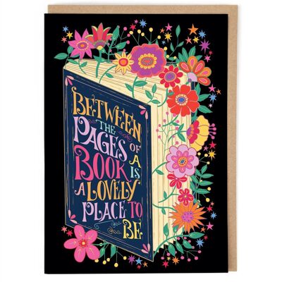 Between the Pages Greeting Card