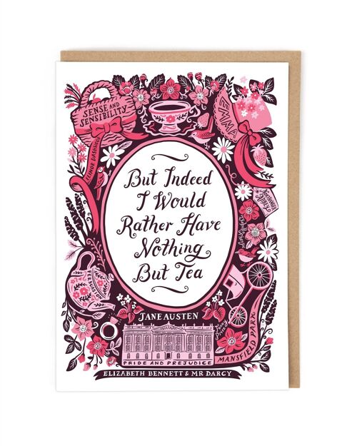 Jane Austen Tea Greeting Card