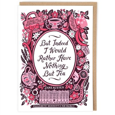 Jane Austen Tea Greeting Card