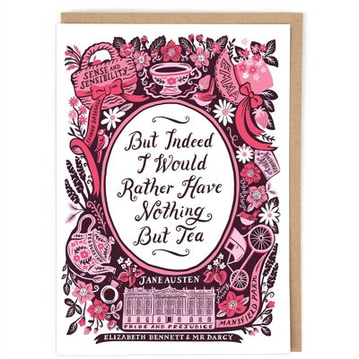 Jane Austen Tee-Grußkarte