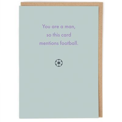 Tarjeta de cumpleaños del hombre del fútbol