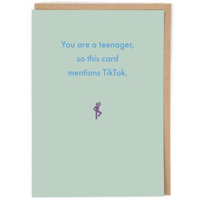 Tarjeta de cumpleaños adolescente Tiktok