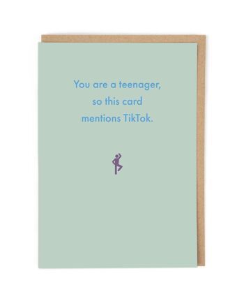 Carte d'anniversaire pour adolescent Tiktok