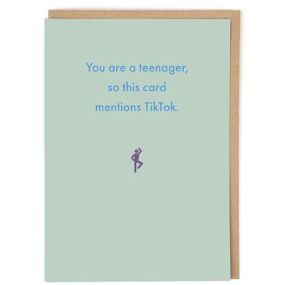 Tiktok Teenager-Geburtstagskarte