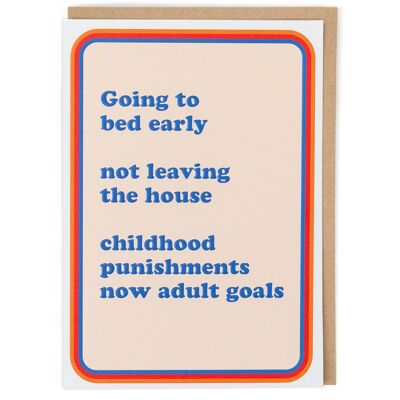 Adult Goals Greeting Card