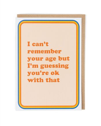 Rappelez-vous votre carte d’anniversaire d’âge
