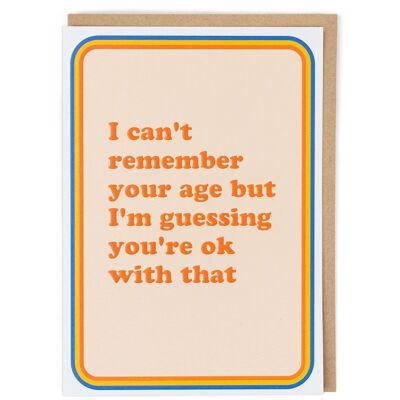 Recuerda tu tarjeta de cumpleaños de edad