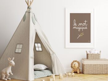 Le Mot Magique - affiche chambre enfant - illustration pour les kids - fait main en france 3