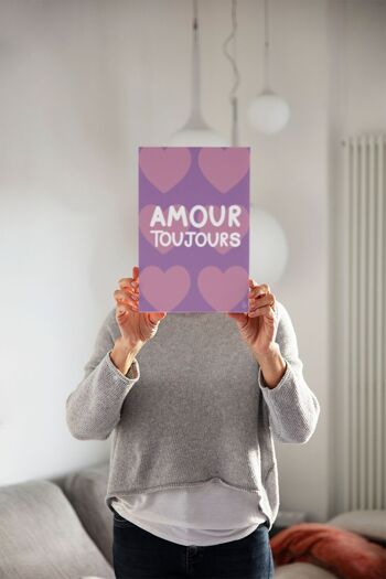 Amours toujours- affiche - illustration - fait main en france 1