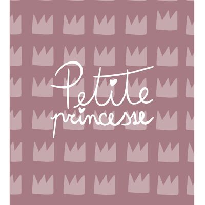 Petite princesse - affiche chambre fille - illustration enfants - fait main en france