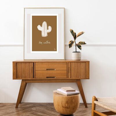 Cactus - homemade poster - handmade illustration in France