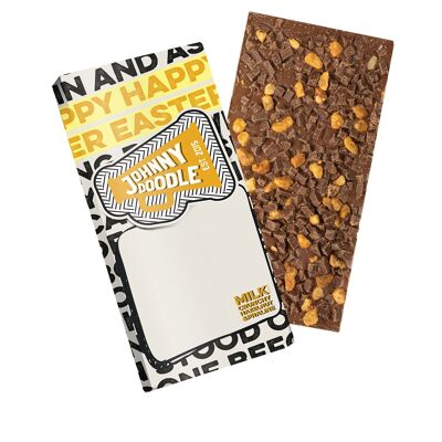 Easter Milk Chocolate Crunchy Hazelnut & Praline - Johnny Doodle 150g - FAIRTRADE