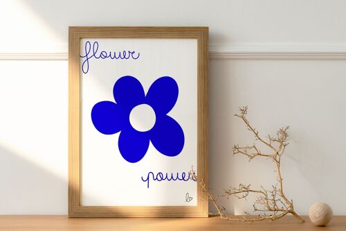 Flower Power ! - affiche maison - illustration faite main en france