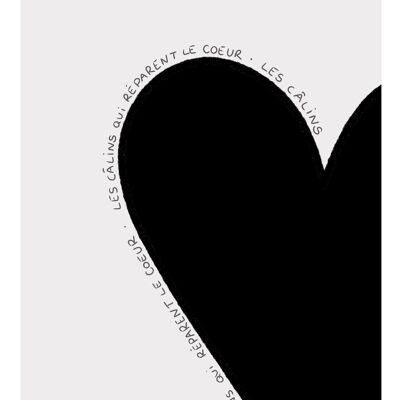 Umarmungen – selbstgemachte Poster – Liebesillustration – handgefertigt in Frankreich