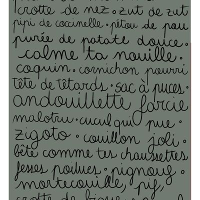 Little big words! - children's poster - humorous illustration - handmade in France